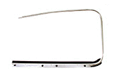 Door Seal, Outer Scraper w/ Chrome Aluminum Molding, Left, Sedan 52-64