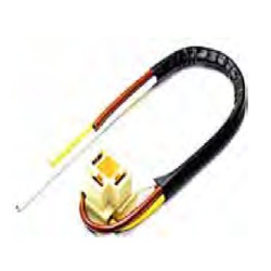 Headlight, Plug Socket, w/ 3 Colored Wires, Plastic