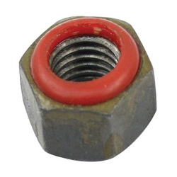 Hex Nut, 6mm, Red Face Seal for Oil Pump Studs, 53-67, Nos German, Each