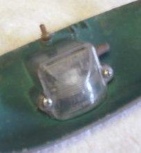 License Light, Bulb Holder Fixture, w/ Single Wire Terminal End, 64-67, Used German