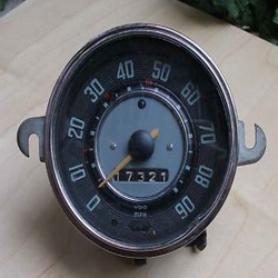 Speedometer Head, Complete, 62-67, Used German VDO