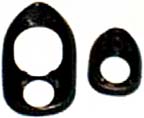 Hood Handle Seal, Black, 68-79, 2pc.