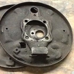 Brake Drum, Backing Plate, Left Rear, 65-67, Used German 