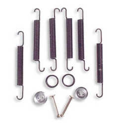 Brake Hardware Kit, Front or Rear, w/ 4 Upper & 2 Lower Springs, 53-57, 18 Pc.