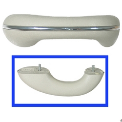 Armrest , Left, Off-white w/ Chrome Strip, 58-67