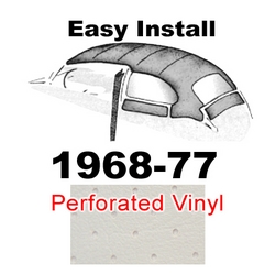 Headliner, EZ Install w/ Posts, Perforated White, 6 Bows, 68-77