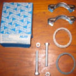 Muffler, Tail Pipe & Heater Box Clamp Kit, 64-74, Nos West German HJS