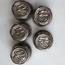 Wheel, Center Cap, w/ Dents into the Logo & Sides, Stainless Steel, Hexagonal, Lemmerz Marathon Sport , Used German, Each