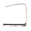Door Seal, Outer Scraper w/ Chrome Aluminum Molding, Left, Sedan 52-64