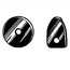 Hood Handle Seal, Front, Flat Rubber, 52-67, 2 Pc.